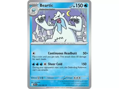 Beartic (Rare/Reverse Holofoil) – Black Bolt SV10.5 | Carta POKEMON en México