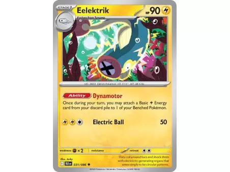 Eelektrik (Uncommon/Reverse Holofoil) – Black Bolt SV10.5 | Carta POKEMON en México