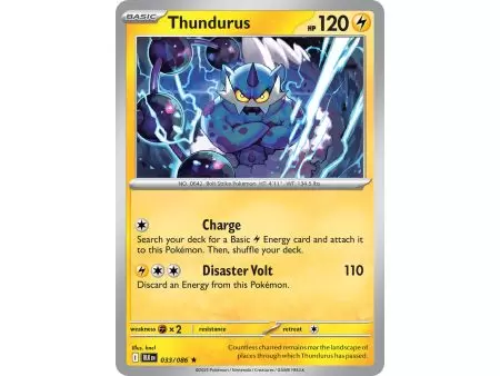 Thundurus (Rare/Reverse Holofoil) – Black Bolt SV10.5 | Carta POKEMON en México
