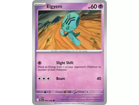 Elgyem (Common/Reverse Holofoil) – Black Bolt SV10.5 | Carta POKEMON en México