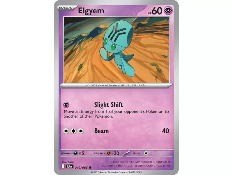 Elgyem (Common/Reverse Holofoil) – Black Bolt SV10.5 | Carta POKEMON en México