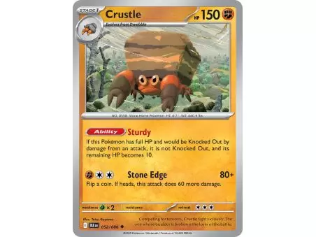 Crustle (Uncommon/Reverse Holofoil) – Black Bolt SV10.5 | Carta POKEMON en México