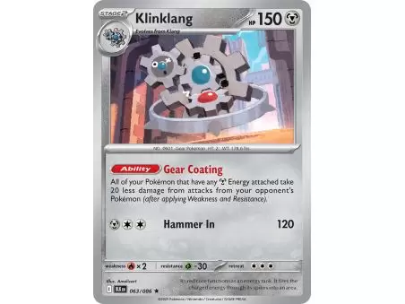 Klinklang (Rare/Reverse Holofoil) – Black Bolt SV10.5 | Carta POKEMON en México