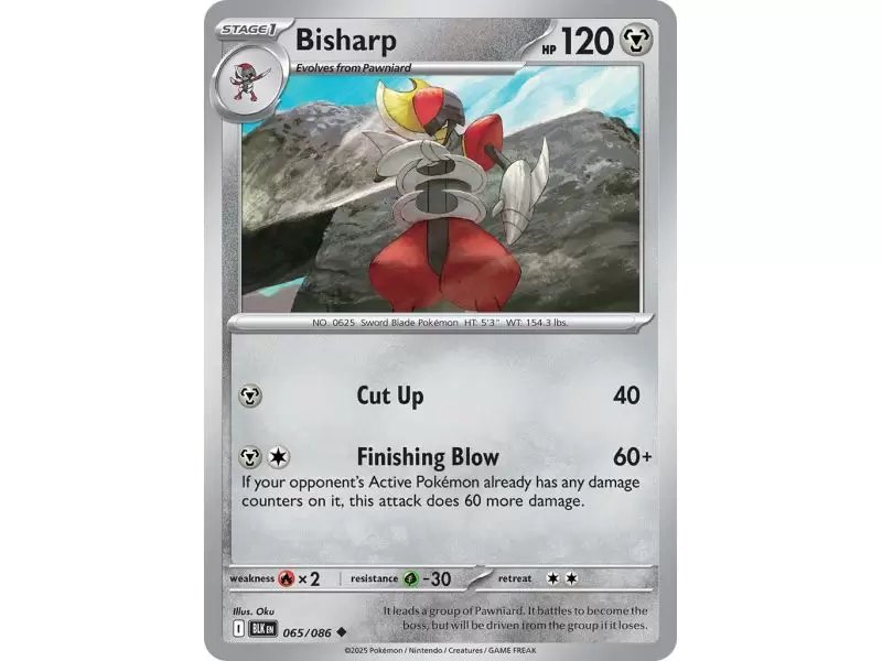 Bisharp (Uncommon/Reverse Holofoil) – Black Bolt SV10.5 | Carta POKEMON en México