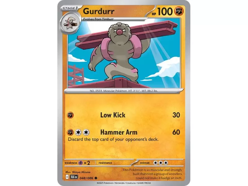 Gurdurr (Poke Ball Pattern) – Black Bolt SV10.5 | Carta POKEMON en México