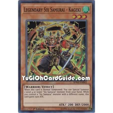 Legendary Six Samurai - Kageki (Super Rare) – Spirit Warriors | Carta YUGIOH en México