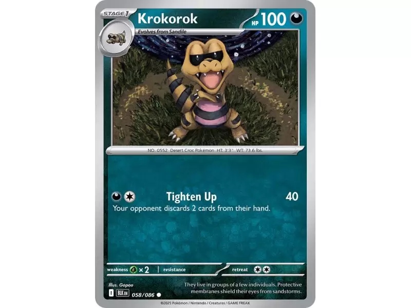 Krokorok (Poke Ball Pattern) – Black Bolt SV10.5 | Carta POKEMON en México