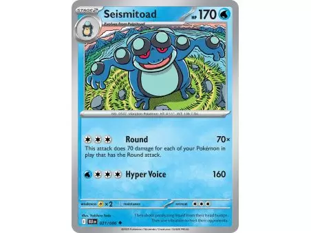 Seismitoad (Master Ball Pattern) – Black Bolt SV10.5 | Carta POKEMON en México