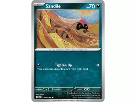 Sandile (Master Ball Pattern) – Black Bolt SV10.5 | Carta POKEMON en México