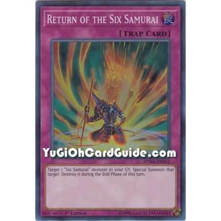 Return of the Six Samurai (Super Rare) – Spirit Warriors | Carta YUGIOH en México