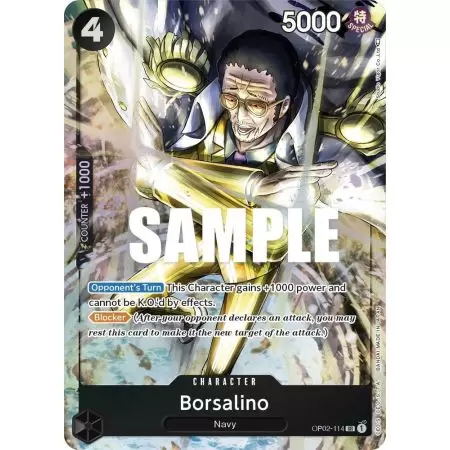 Borsalino (Alternate Art) – OP2 Paramount War | Carta ONE PIECE en México