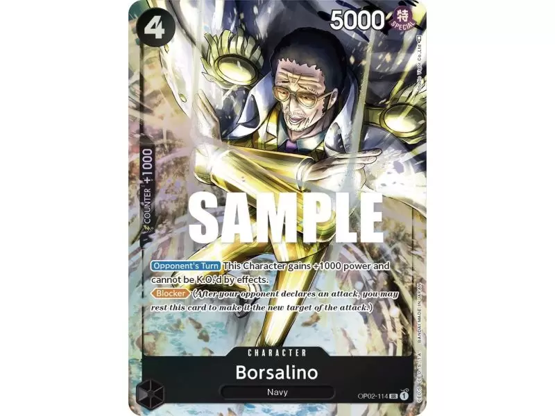 Borsalino (Alternate Art) – OP2 Paramount War | Carta ONE PIECE en México