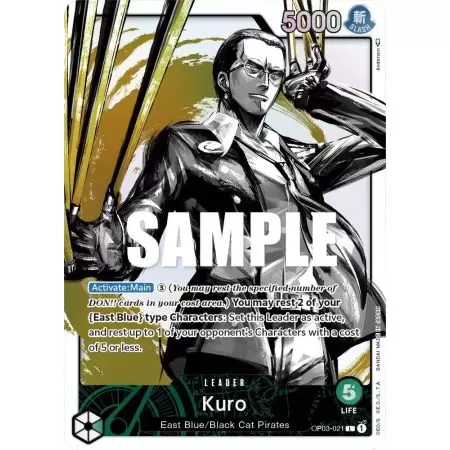 Kuro (Alternate Art) – OP3 Pillars of Strength | Carta ONE PIECE en México
