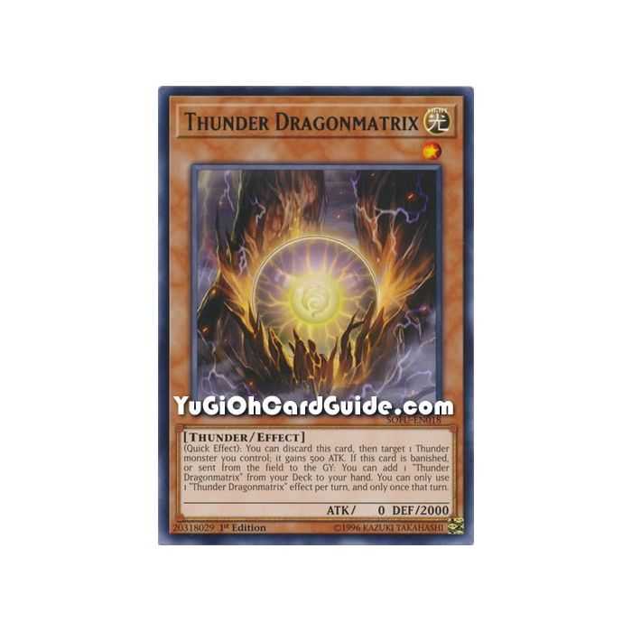 Thunder Dragonmatrix (Rare) – Soul Fusion | Carta YUGIOH en México