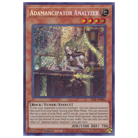 Adamancipator Analyzer (Secret Rare) – Secret Slayers | Carta YUGIOH en México