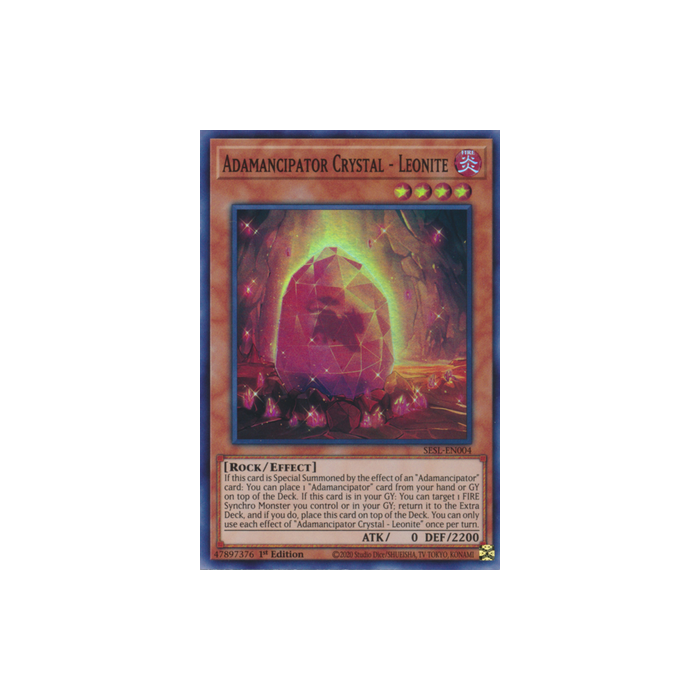 Adamancipator Crystal - Leonite (Super Rare) – Secret Slayers | Carta YUGIOH en México