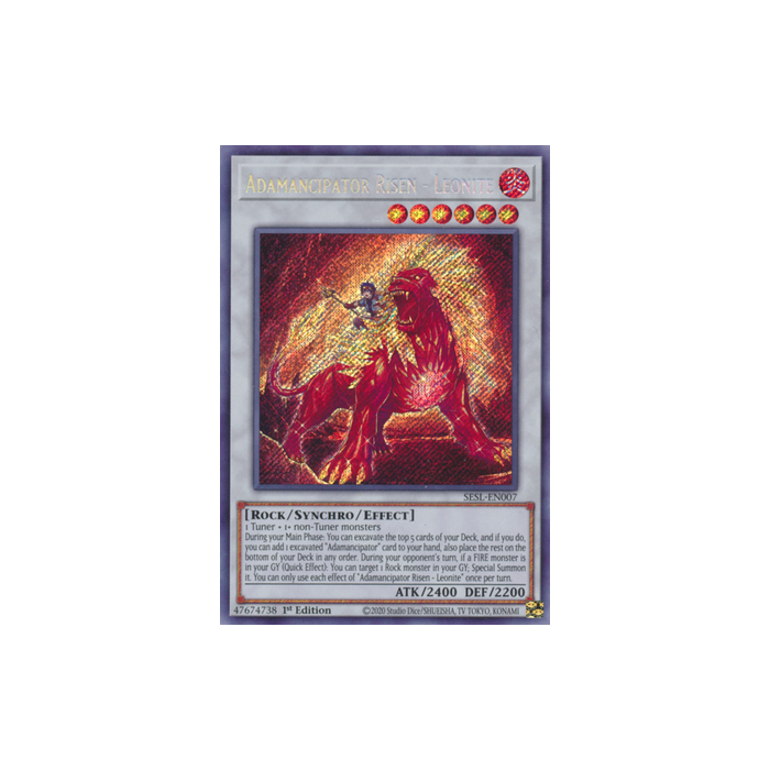Adamancipator Risen - Leonite (Secret Rare) – Secret Slayers | Carta YUGIOH en México
