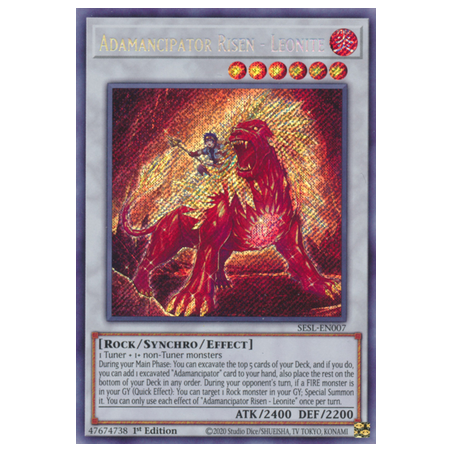 Adamancipator Risen - Leonite (Secret Rare) – Secret Slayers | Carta YUGIOH en México