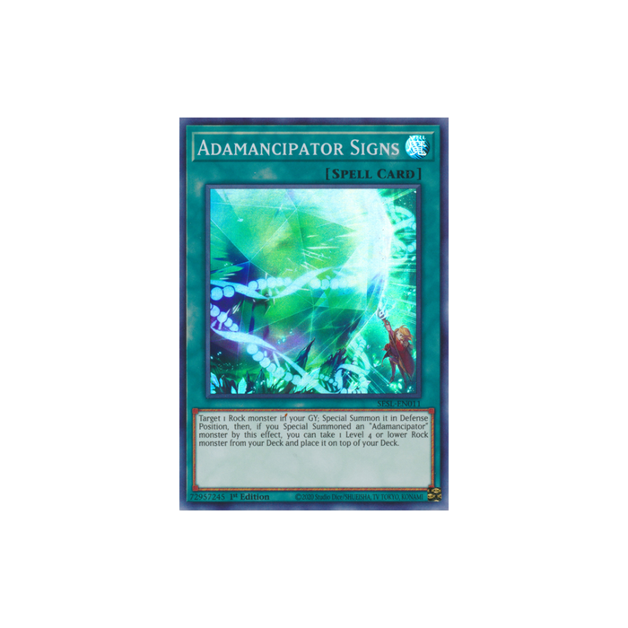 Adamancipator Signs (Super Rare) – Secret Slayers | Carta YUGIOH en México