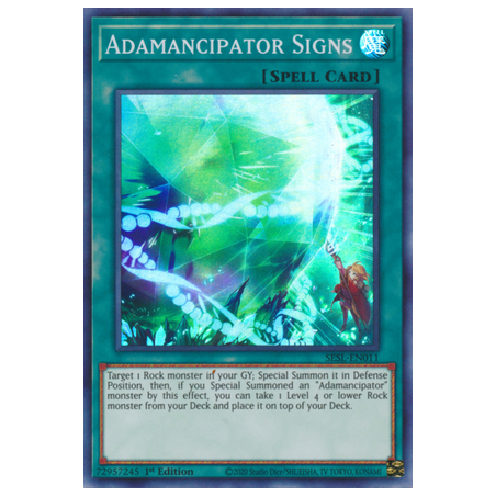 Adamancipator Signs (Super Rare) – Secret Slayers | Carta YUGIOH en México