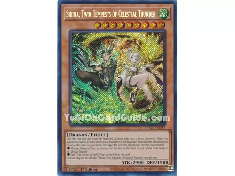 Shiina, Twin Tempests of Celestial Thunder (Secret Rare) 