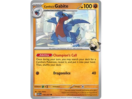 Cynthia's Gabite (Uncommon)