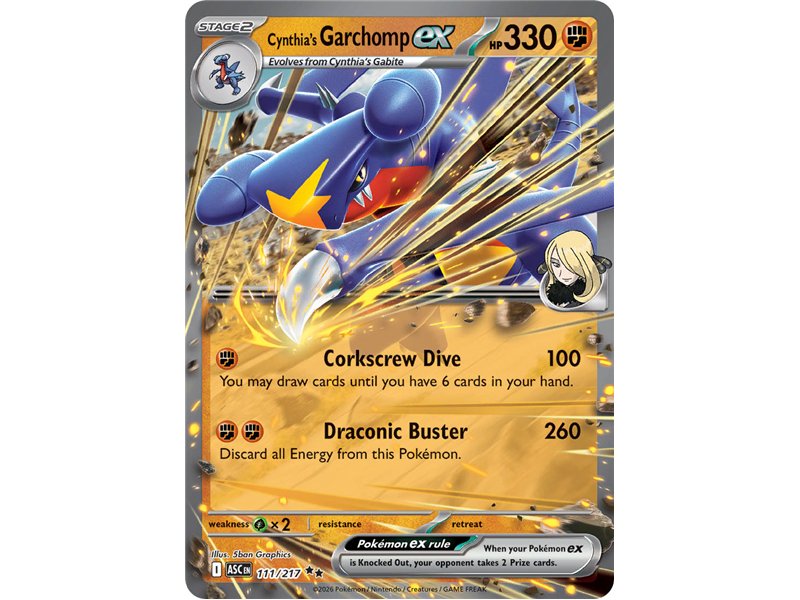 Cynthia's Garchomp ex (Double Rare)