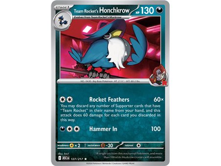 Team Rocket's Honchkrow (Rare Holofoil)