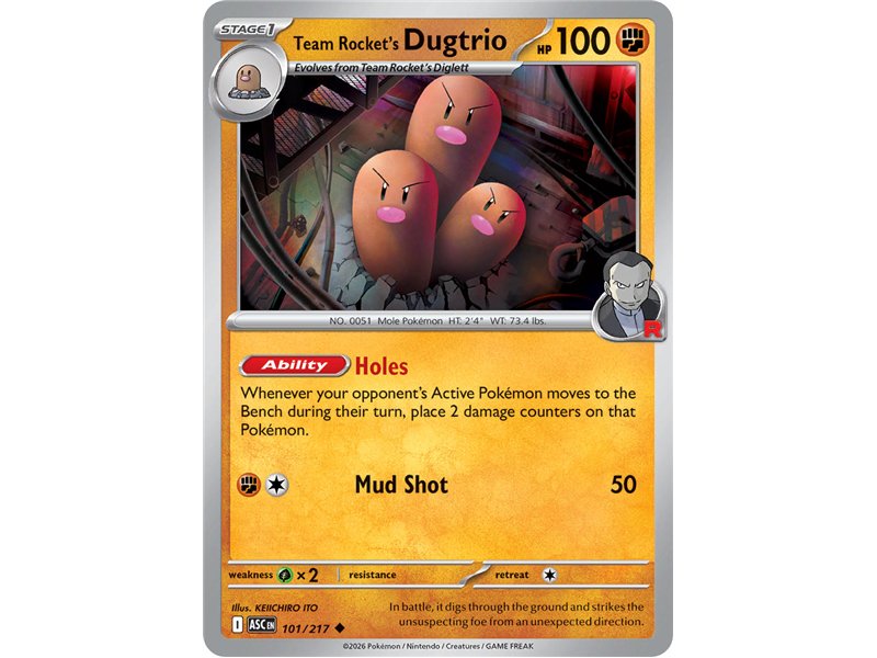 Team Rocket's Dugtrio (Uncommon/Reverse Holofoil)