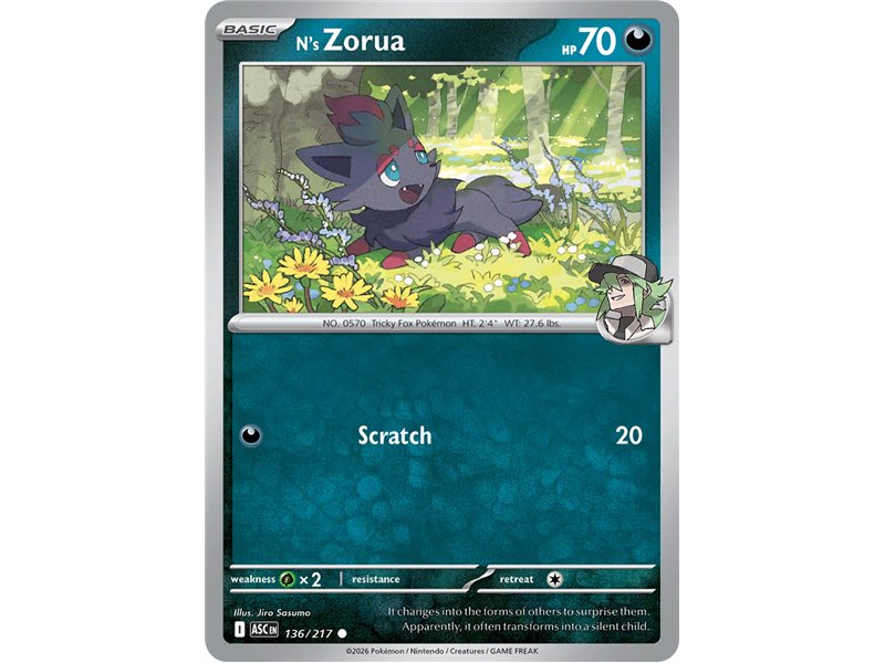 N's Zorua (Common/Reverse Holofoil)