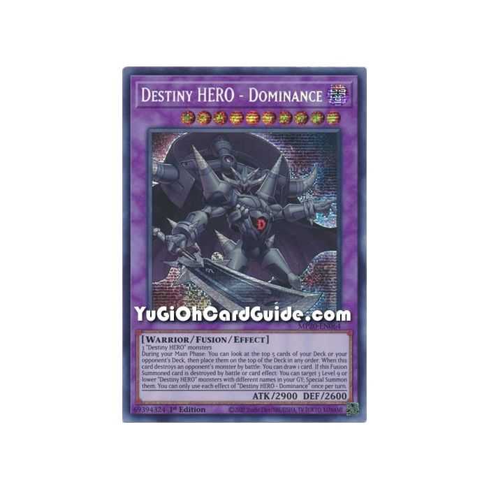 Destiny HERO - Dominance (Prismatic Secret Rare) – 2020 Tin of Lost Memories | Carta YUGIOH en México