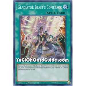 Gladiator Beast's Comeback (Common) – 2020 Tin of Lost Memories | Carta YUGIOH en México