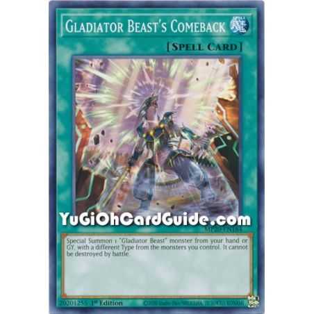 Gladiator Beast's Comeback (Common) – 2020 Tin of Lost Memories | Carta YUGIOH en México
