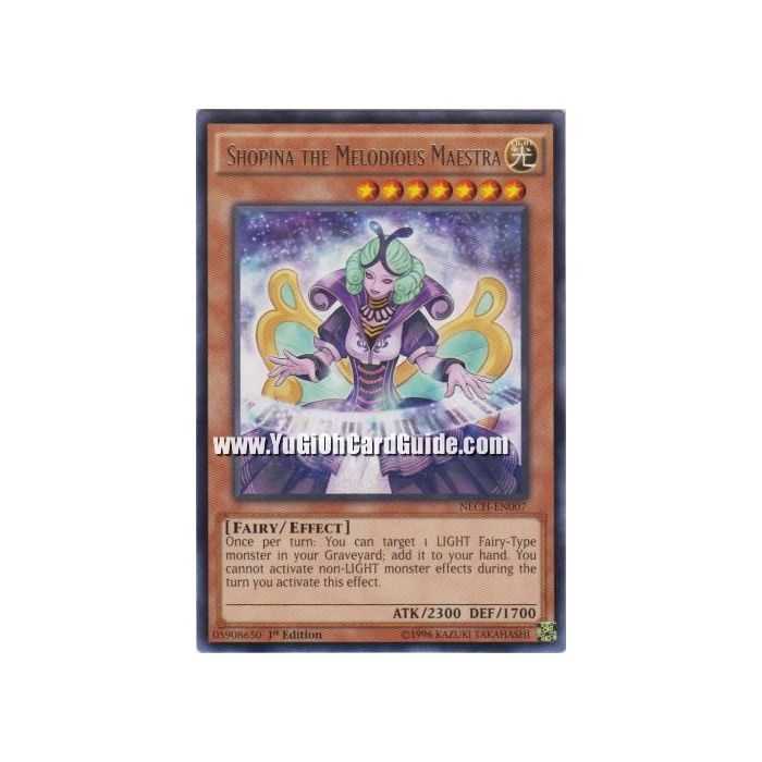 Shopina the Melodious Maestra (Rare) – The New Challengers | Carta YUGIOH en México