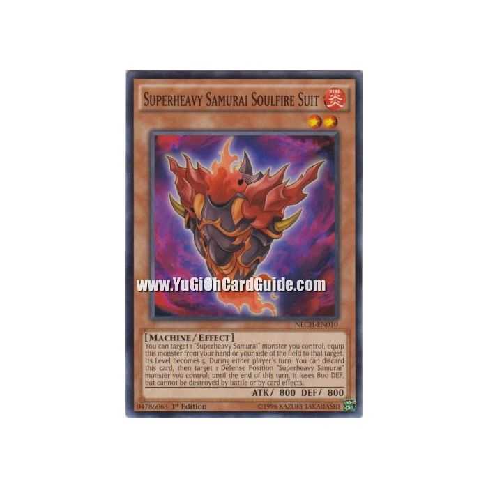 Superheavy Samurai Soulfire Suit (Common) – The New Challengers | Carta YUGIOH en México