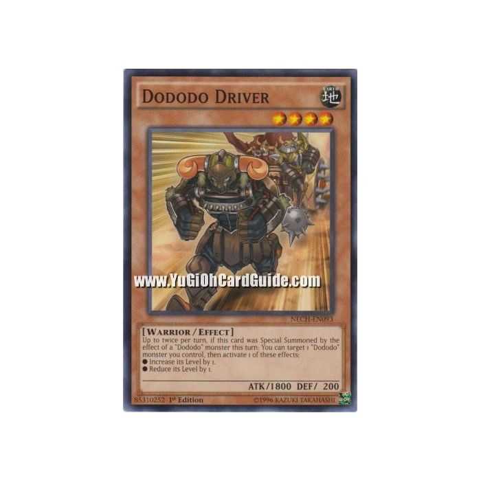 Dododo Driver (Common) – The New Challengers | Carta YUGIOH en México