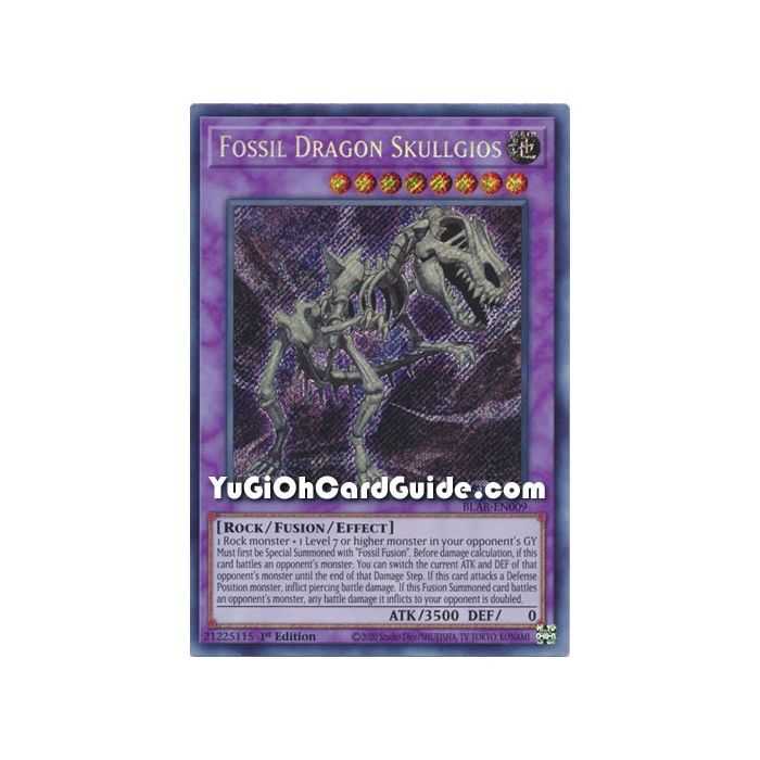 Fossil Dragon Skullgios (Secret Rare) – Battles of Legend Armageddon | Carta YUGIOH en México