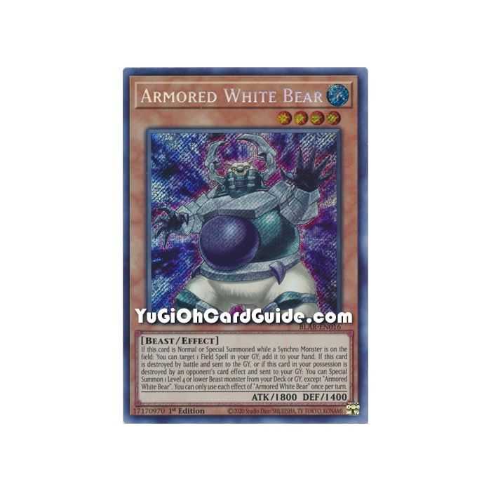 Armored White Bear (Secret Rare) – Battles of Legend Armageddon | Carta YUGIOH en México