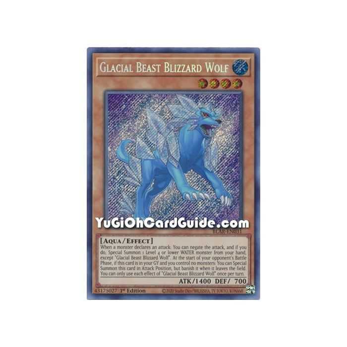 Glacial Beast Blizzard Wolf (Secret Rare) – Battles of Legend Armageddon | Carta YUGIOH en México