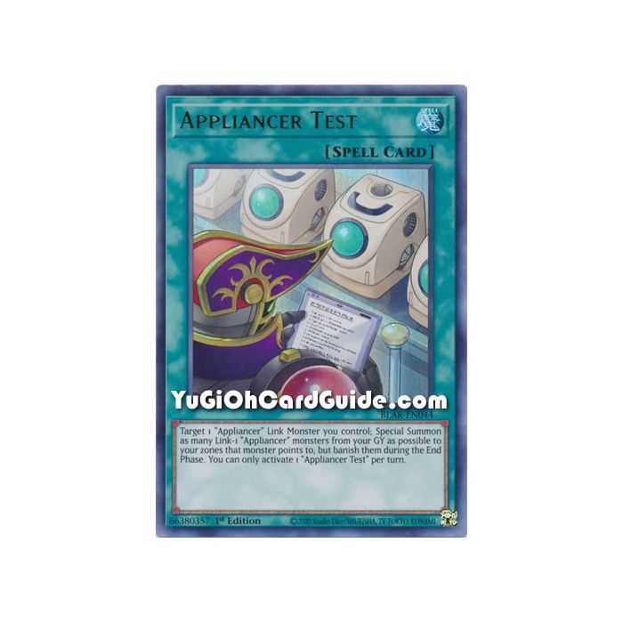 Appliancer Test (Ultra Rare) – Battles of Legend Armageddon | Carta YUGIOH en México