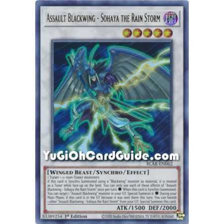 Assault Blackwing - Sohaya the Rain Storm (Ultra Rare) – Battles of Legend Armageddon | Carta YUGIOH en México