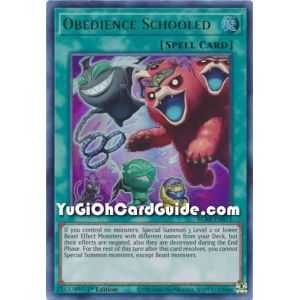 Obedience Schooled (Ultra Rare) – Battles of Legend Armageddon | Carta YUGIOH en México