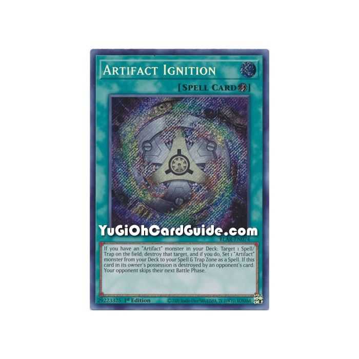 Artifact Ignition (Secret Rare) – Battles of Legend Armageddon | Carta YUGIOH en México