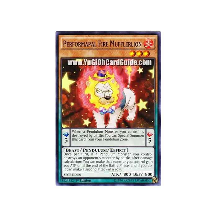 Performapal Fire Mufflerlion (Common) – Secrets of Eternity | Carta YUGIOH en México