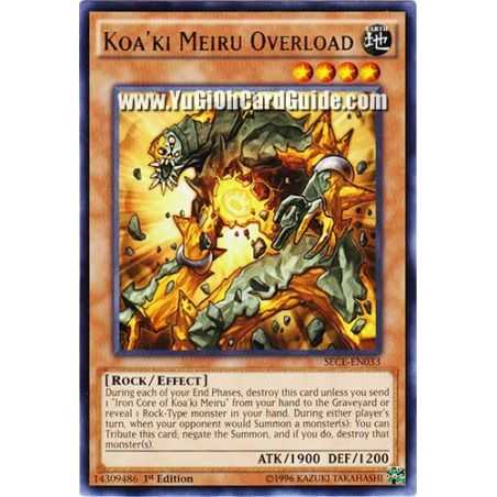Koa'ki Meiru Overload (Rare) – Secrets of Eternity | Carta YUGIOH en México