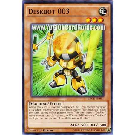 Deskbot 003 (Common) – Secrets of Eternity | Carta YUGIOH en México