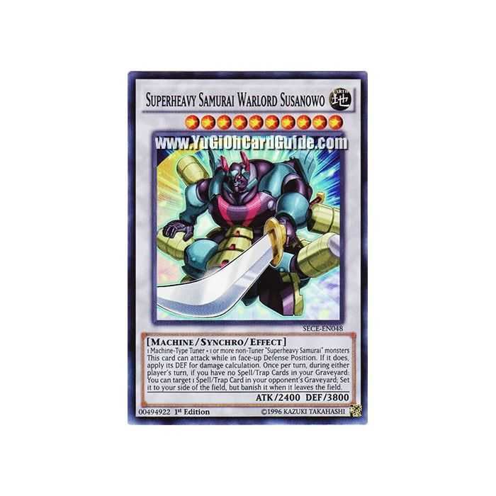 Superheavy Samurai Warlord Susanowo (Super Rare) – Secrets of Eternity | Carta YUGIOH en México