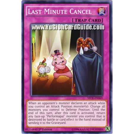 Last Minute Cancel (Common) – Secrets of Eternity | Carta YUGIOH en México