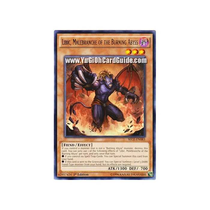 Libic, Malebranche of the Burning Abyss (Rare) – Secrets of Eternity | Carta YUGIOH en México