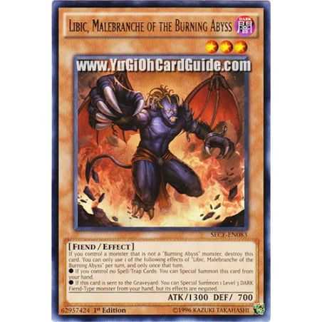 Libic, Malebranche of the Burning Abyss (Rare) – Secrets of Eternity | Carta YUGIOH en México